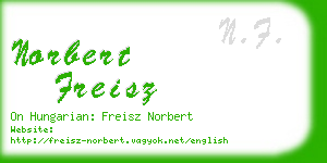 norbert freisz business card